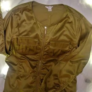 Chartreuse Bomber Christopher & Banks